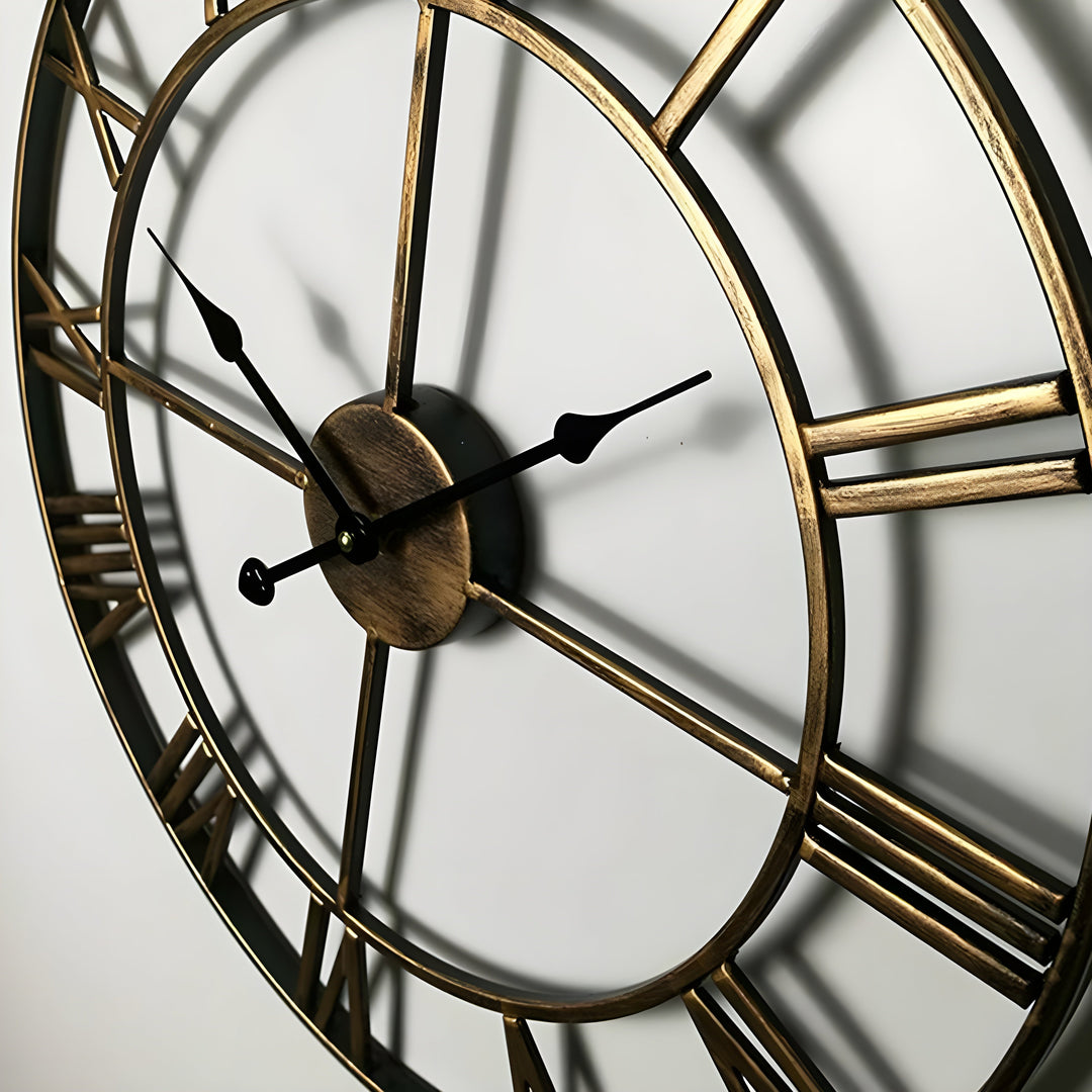 BowLift | Roman Numerals Iron Art Wall Clock