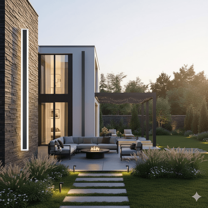 BowLift | NOCTARA – Elegant Modern Outdoor Wall Light for Garden & Balcony