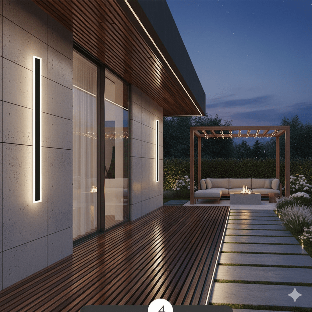 BowLift | NOCTARA – Elegant Modern Outdoor Wall Light for Garden & Balcony
