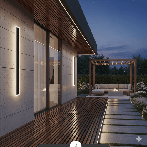 BowLift | NOCTARA – Elegant Modern Outdoor Wall Light for Garden & Balcony