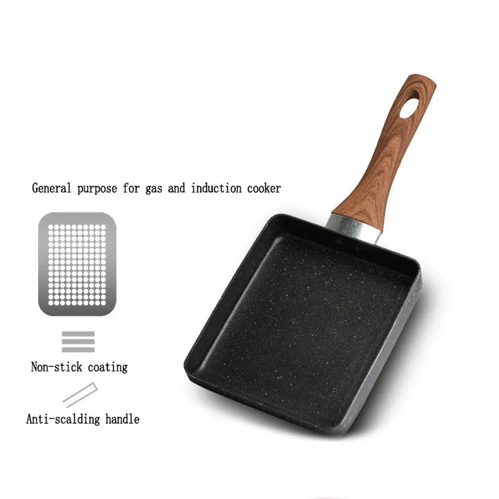 Non stick Frying Pan Tamagoyaki Omelette Egg Pan Kitchen Gas Cooker | Bowlift