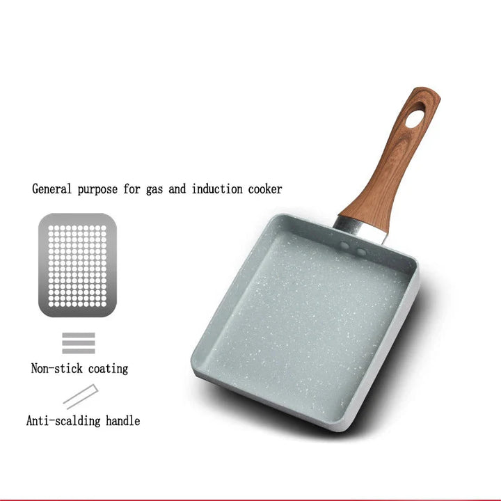 Non stick Frying Pan Tamagoyaki Omelette Egg Pan Kitchen Gas Cooker | Bowlift