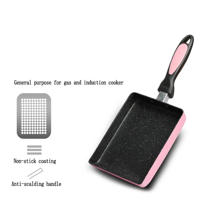Non stick Frying Pan Tamagoyaki Omelette Egg Pan Kitchen Gas Cooker | Bowlift