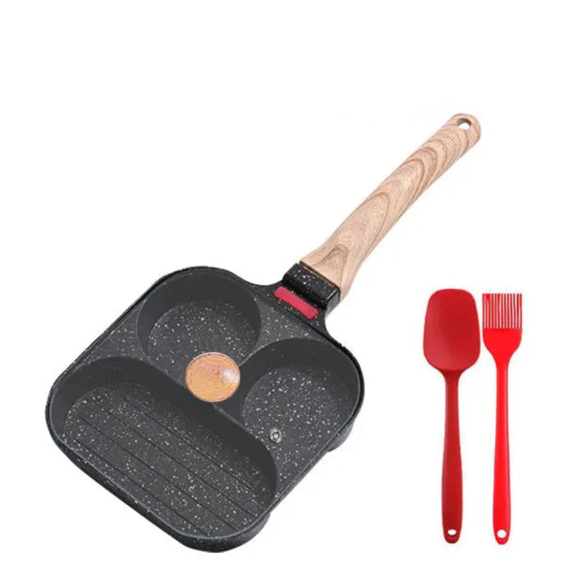Nonstick Egg Frying Pan with Lid Kitchen Breakfast Grill Skillet | Bowlift