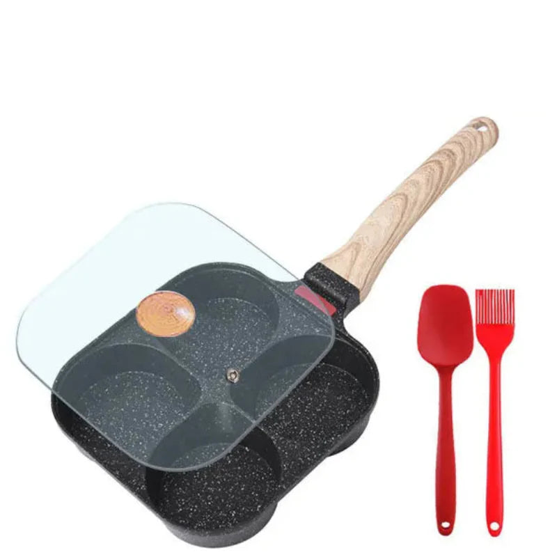 Nonstick Egg Frying Pan with Lid Kitchen Breakfast Grill Skillet | Bowlift