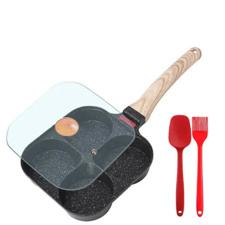 Nonstick Egg Frying Pan with Lid Kitchen Breakfast Grill Skillet | Bowlift
