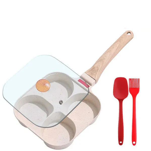 Nonstick Egg Frying Pan with Lid Kitchen Breakfast Grill Skillet | Bowlift