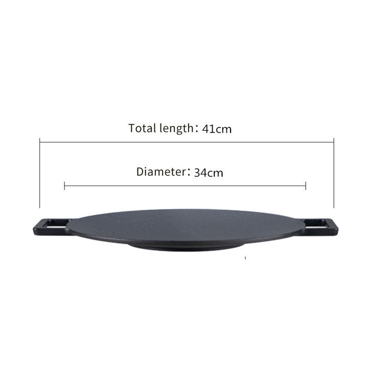Nonstick Frying Pan Outdoor Cast Iron BBQ Plate Camping Grill Pan | Bowlift
