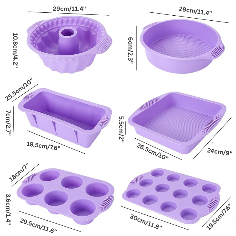 Nonstick Silicone Bakeware Cake Muffin Bread Baking Molds Accessories | Bowlift