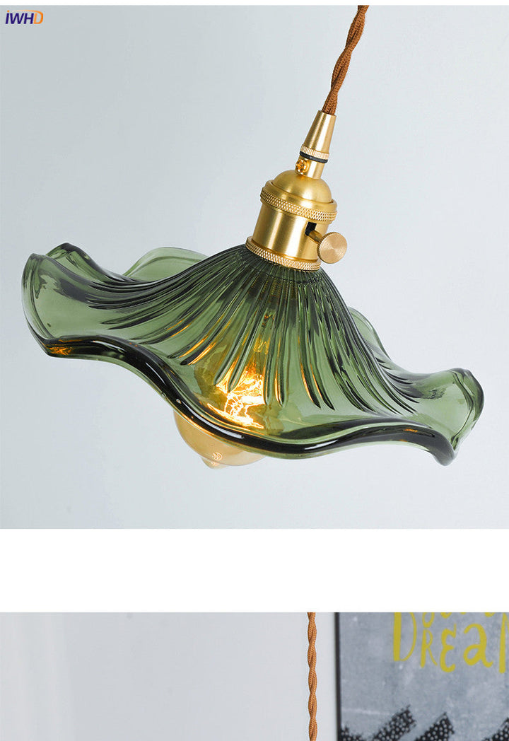 BowLift | NORDIC DESIGN LED HANGING LAMP | COLOURED GLASS & COPPER LIGHTING FOR BEDROOM, LIVING ROOM & BAR