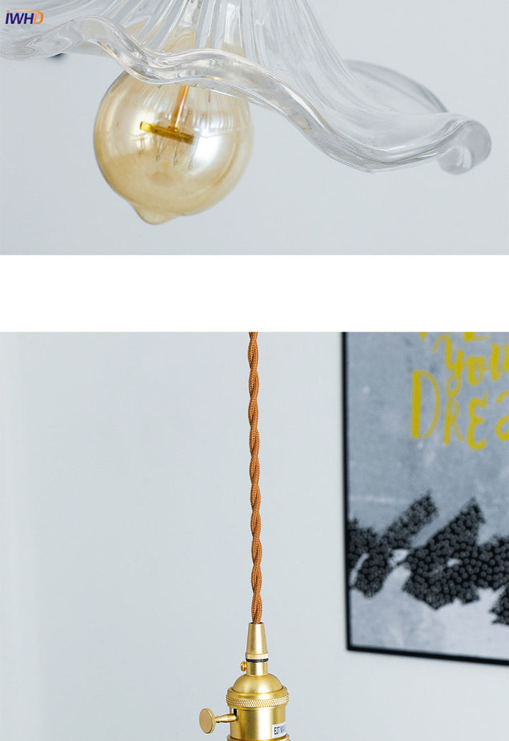 BowLift | NORDIC DESIGN LED HANGING LAMP | COLOURED GLASS & COPPER LIGHTING FOR BEDROOM, LIVING ROOM & BAR