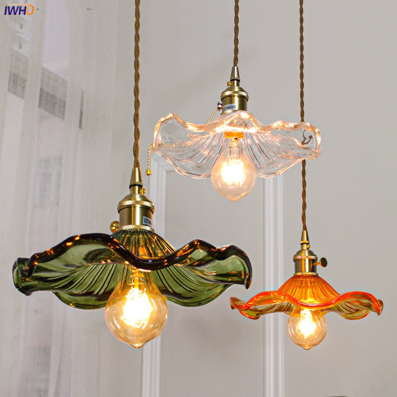 BowLift | NORDIC DESIGN LED HANGING LAMP | COLOURED GLASS & COPPER LIGHTING FOR BEDROOM, LIVING ROOM & BAR