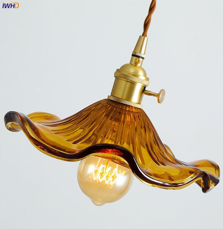BowLift | NORDIC DESIGN LED HANGING LAMP | COLOURED GLASS & COPPER LIGHTING FOR BEDROOM, LIVING ROOM & BAR