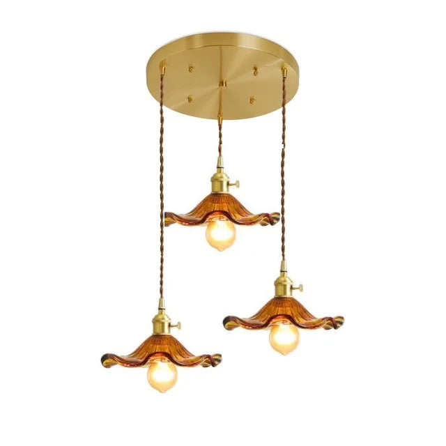 BowLift | NORDIC DESIGN LED HANGING LAMP | COLOURED GLASS & COPPER LIGHTING FOR BEDROOM, LIVING ROOM & BAR