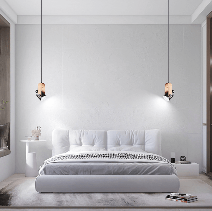 BowLift | Nordic Wood & Metal Pendant Spotlight – Minimalist Hanging Light