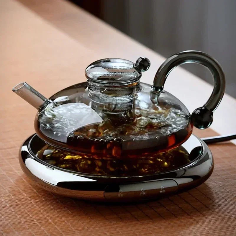 Nordic Style Heat Resistant Glass Tea Kettle with Infuser Teapot Set | Bowlift
