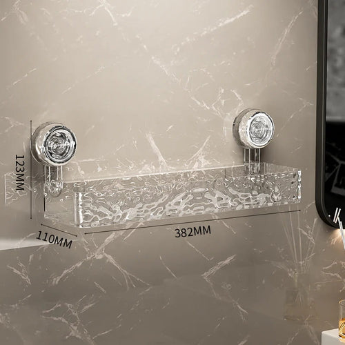 BowLift | NordicGrip Wall Shelf – No-Drill, Suction Cup Mounted Organizer for Bathroom, Kitchen, and Office