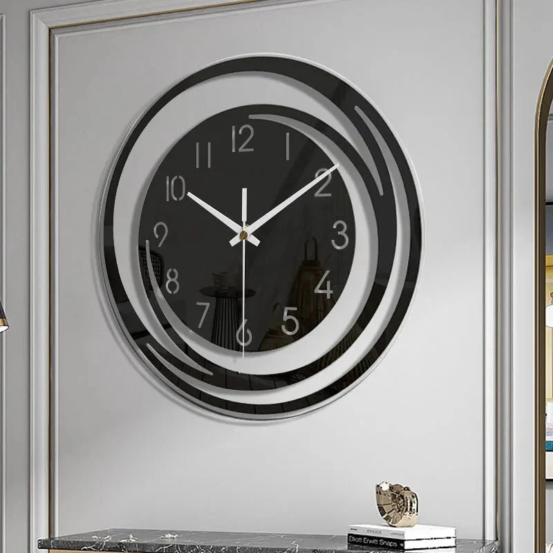 BowLift | NordicTime Acrylic Wall Clock – Silent 3D Geometric Design for Modern Homes