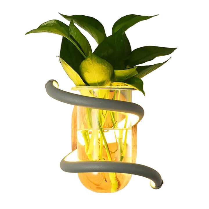 BowLift | NORDLUME – Nordic Wooden Outdoor Wall Vase Lamp with LED Lighting