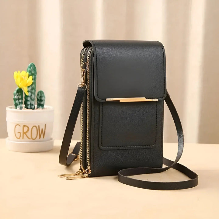 Soft Leather Shoulder Bag with Anti-Theft Protection - SafeTouch | Bowlift