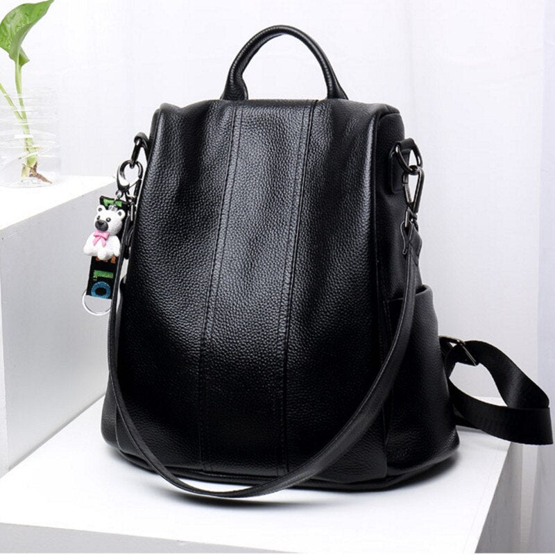 BowLift | Theft-resistant leather backpack