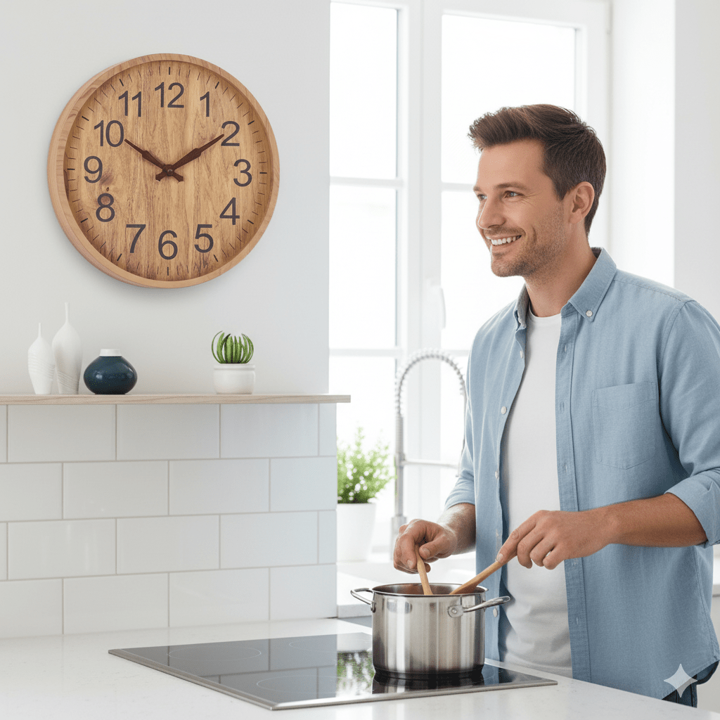 BowLift | OAKTICK – Silent Wooden Wall Clock with Natural Charm