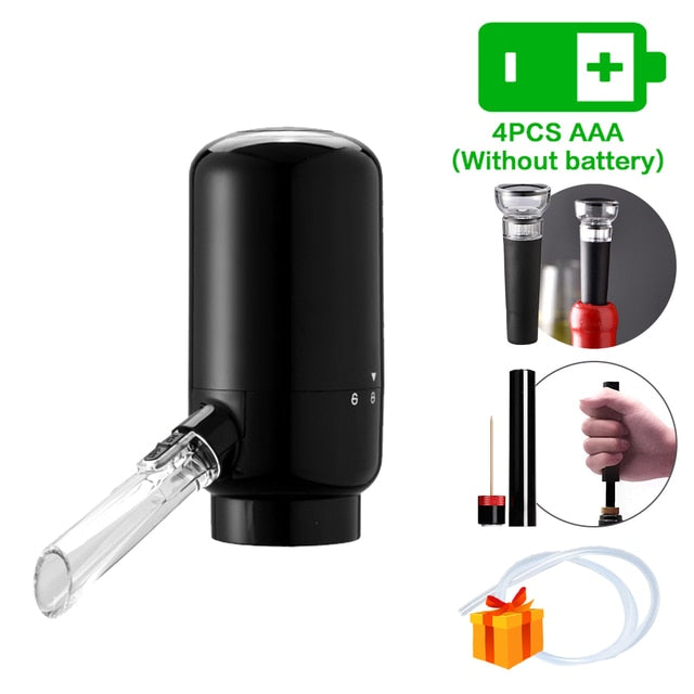 One Touch Electric Wine Aerator And Dispenser Quick Sobering Decanter | Bowlift