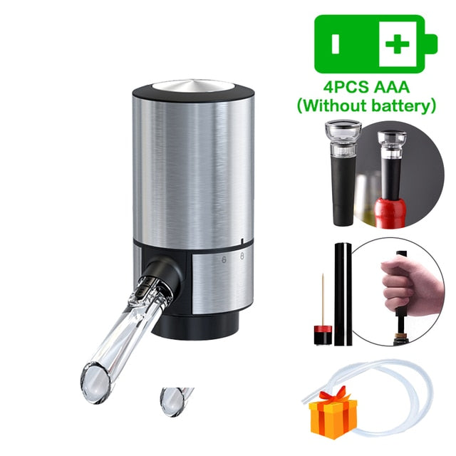 One Touch Electric Wine Aerator And Dispenser Quick Sobering Decanter | Bowlift