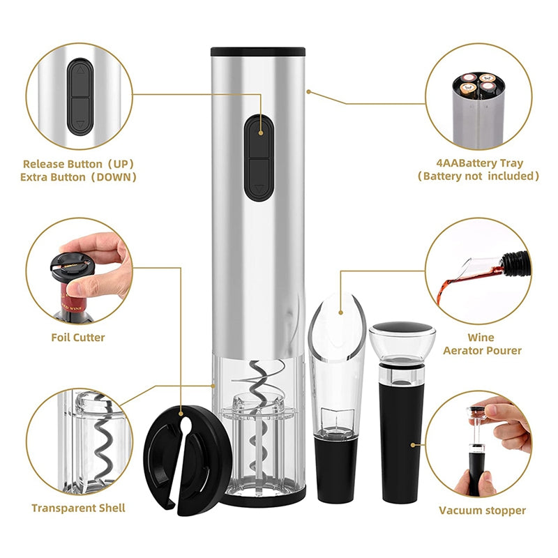 Prisha - Electric Corkscrew with Modern Design | Bowlift