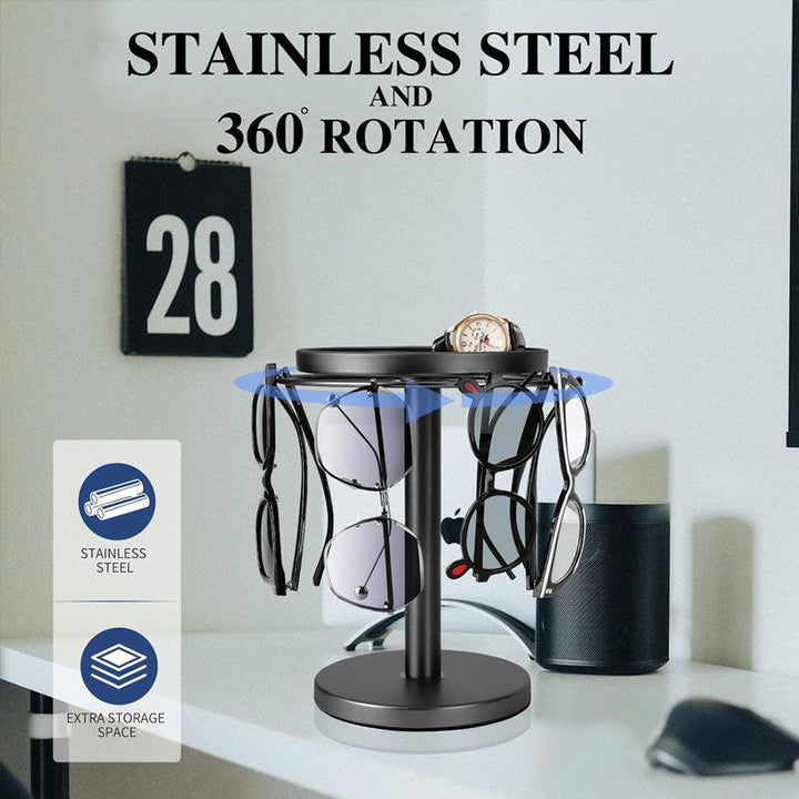 BowLift | OPTITURN – 360° Rotating Glasses Stand with Compact Design & Versatile Functionality