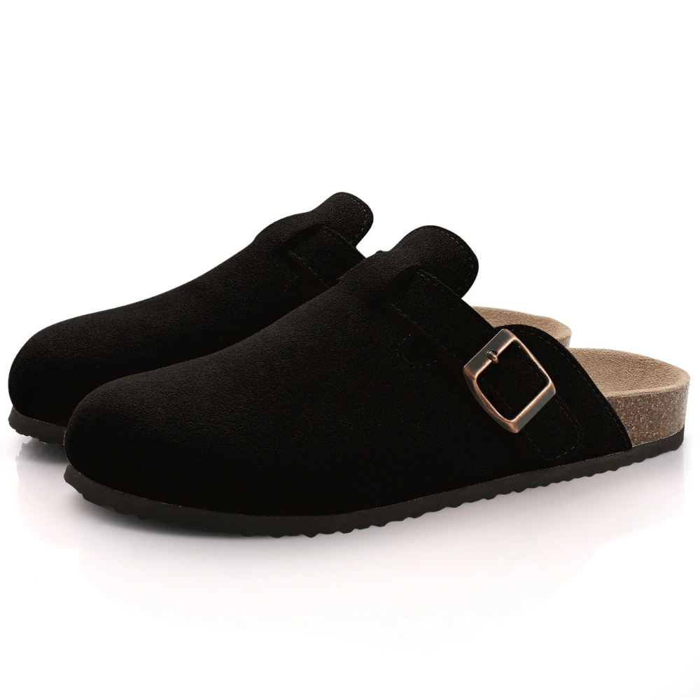 BowLift | Men's Slippers FootRest with Fleece and Cork Sole