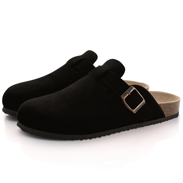 BowLift | Men's Slippers FootRest with Fleece and Cork Sole