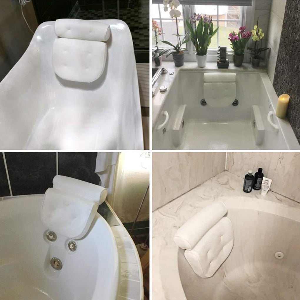 BowLift | Orthopedic Bathtub Pillow - Breathable Bathtub Headrest Pillow made of 3D Mesh Fabric with Suction Cups