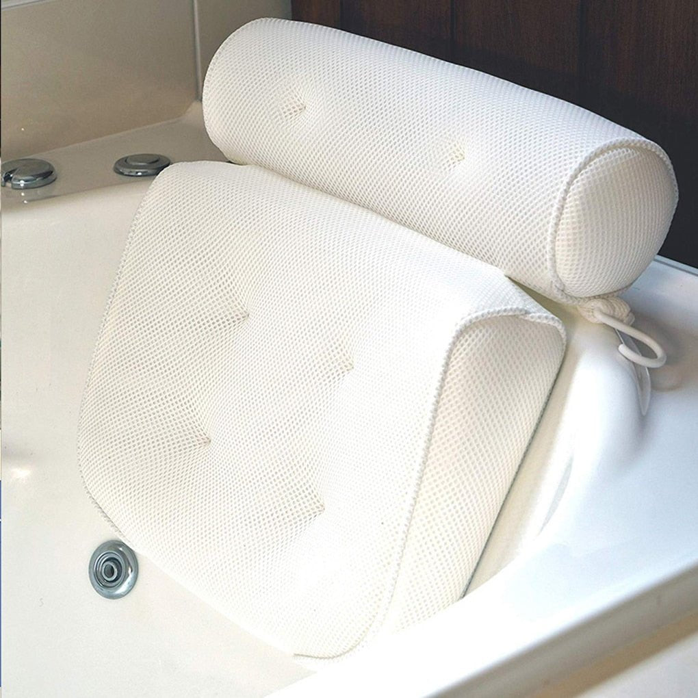 BowLift | Orthopedic Bathtub Pillow - Breathable Bathtub Headrest Pillow made of 3D Mesh Fabric with Suction Cups