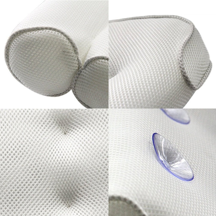 BowLift | Orthopedic Bathtub Pillow - Breathable Bathtub Headrest Pillow made of 3D Mesh Fabric with Suction Cups