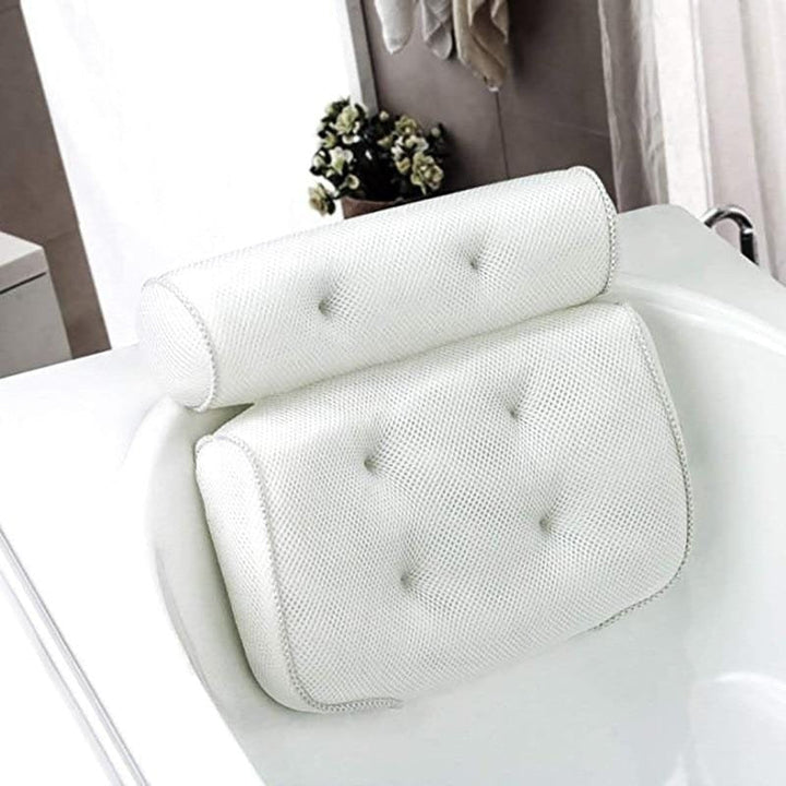 Orthopedic Bathtub Pillow - Breathable Bathtub Headrest Pillow made of 3D Mesh Fabric with Suction Cups Bowlift