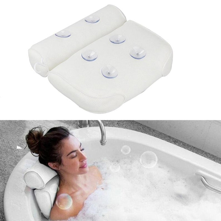 Orthopedic Bathtub Pillow - Breathable Bathtub Headrest Pillow made of 3D Mesh Fabric with Suction Cups Bowlift