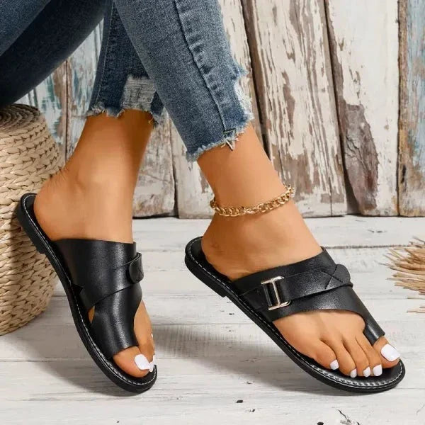 BowLift | Women's Orthopedic Hallux Valgus Correction Leather Sandals