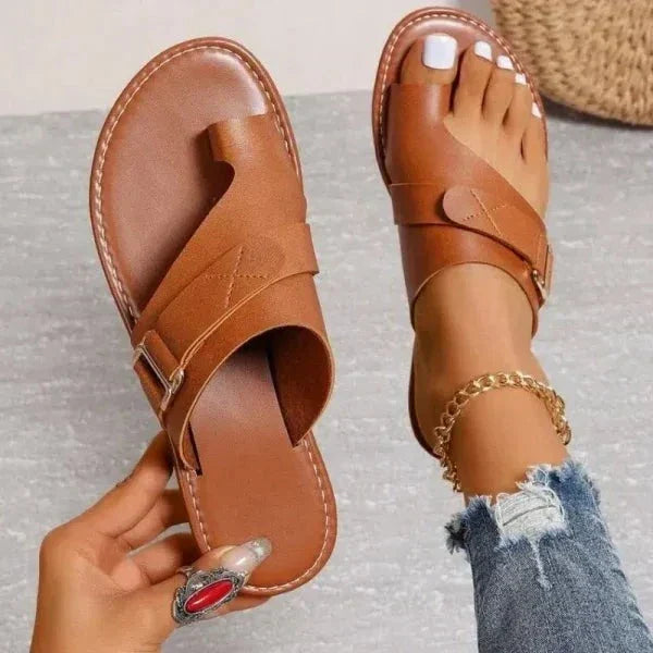 BowLift | Women's Orthopedic Hallux Valgus Correction Leather Sandals