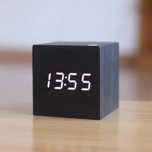 BowLift | Wooden Digital Clock with LED Display
