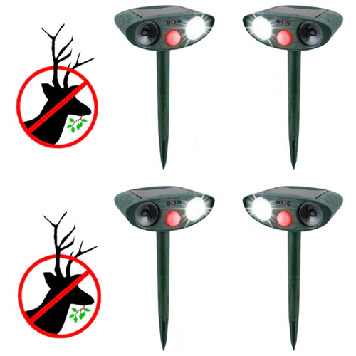 BowLift | Ultrasonic Deer Repeller - Pack Of 4 Solar Powered - Get Rid of Deer in 48 Hours