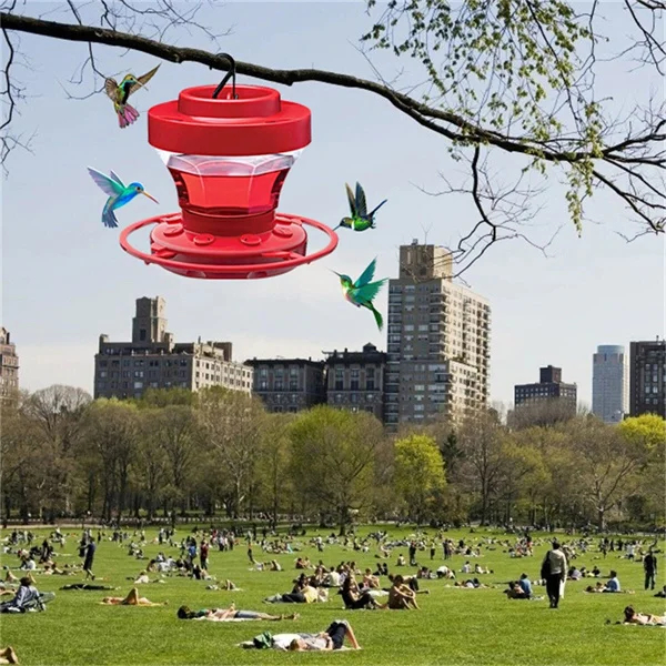 Red Nectar House for Hummingbirds with Insect Stop | Bowlift