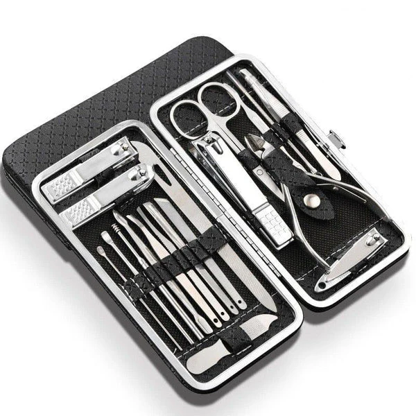 BowLift | 19 in 1 Stainless Steel Manicure Set Nail Clipper Kit