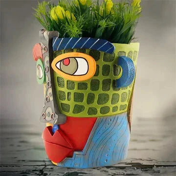 BowLift | Handmade Picasso Brutalist Abstract Beauty Face Flower Pot