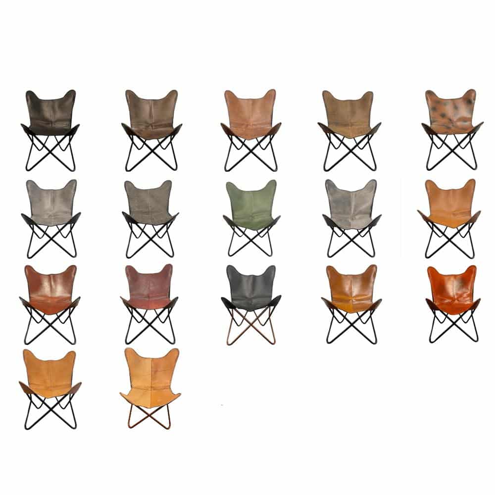 Bat chair made of real leather (available in different colors) | Bowlift