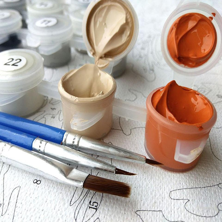 Glowing Owl Family - Van-Go Paint-By-Number Kit | Bowlift