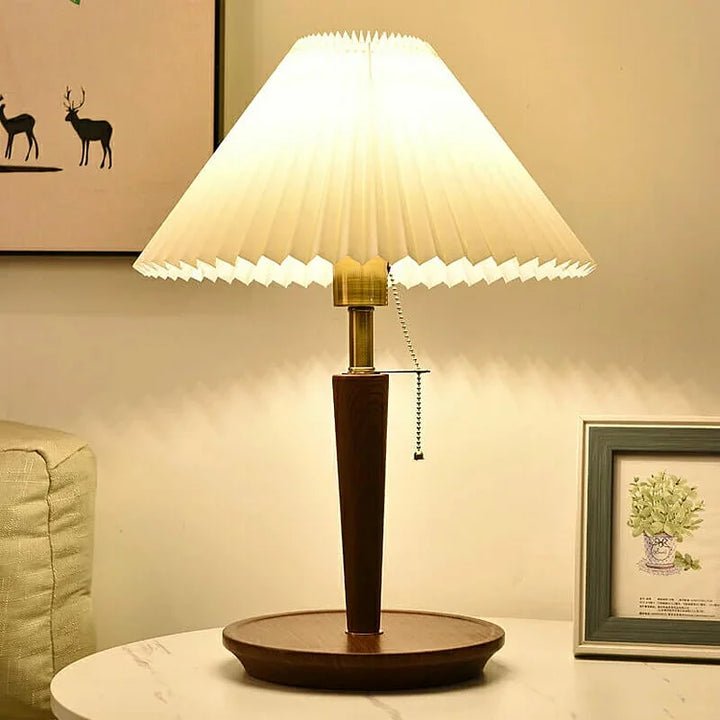 BowLift | GlowTimber - Classic Wooden Plissé Lamp