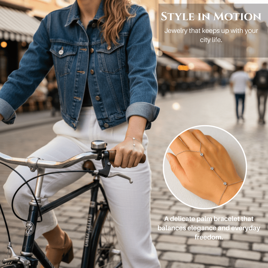 BowLift | PalmGrace – Adjustable Finger Ring Palm Bracelet with Radiant Crystals