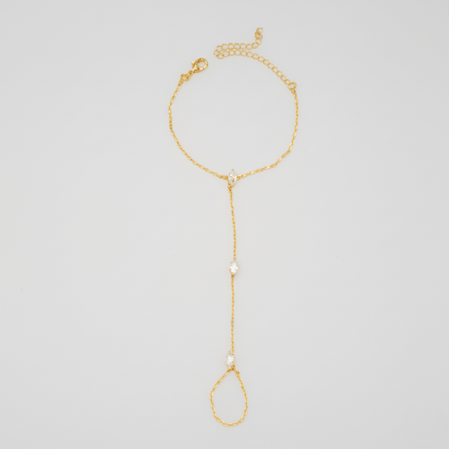 BowLift | PalmGrace – Adjustable Finger Ring Palm Bracelet with Radiant Crystals