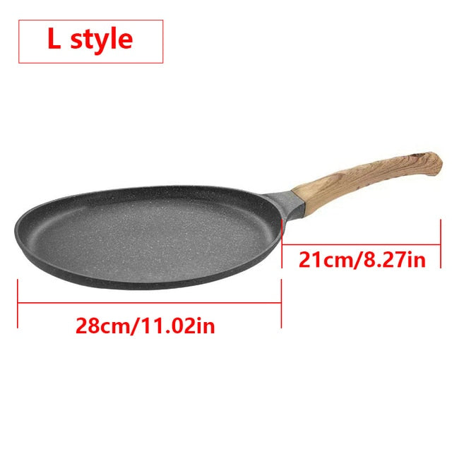 Pan Crepe Pancake Pan Nonstick Frying Pot with Wooden Handle Saucepan | Bowlift